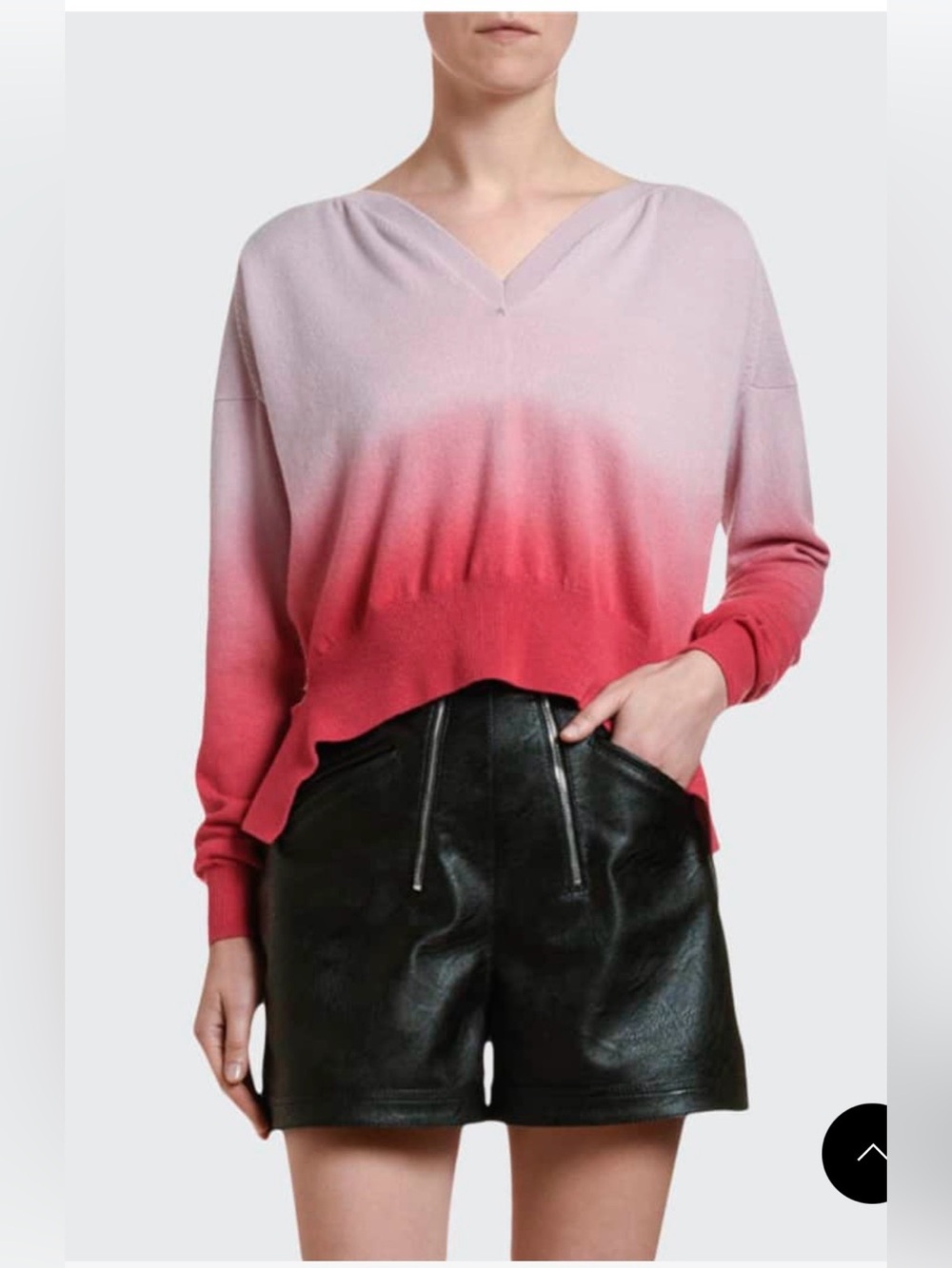 Stella McCartney Dip Dyed Wool Cashmere Cropped Sweater